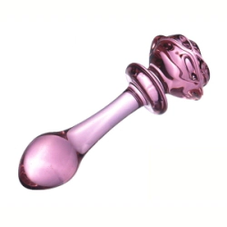 Plug Anal Glass Flower Drop