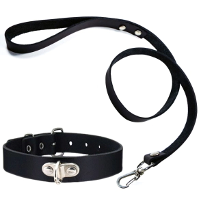 Collar Cuero Vacuno Correa Paseo