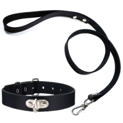 Collar Cuero Vacuno Correa Paseo