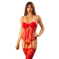 Corset Sexy Pasionel Tul Puntilla