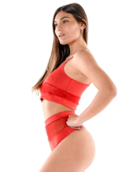 Conjunto Sexy Malena Lycra Cintura Red