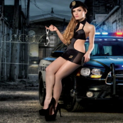 Disfraz Sexy Enlace Policia Negro