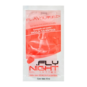 Gel Lubricante Saborizado Base Agua Fly Night Frutilla