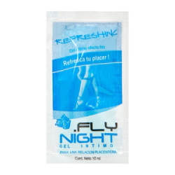 Gel Lubricante Frio Base Agua Fly Night Menthol