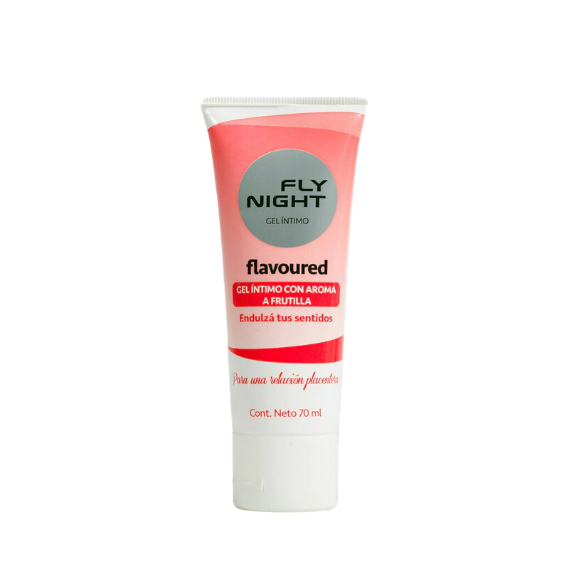 Gel Lubricante Saborizado Base Agua Fly Night Frutilla
