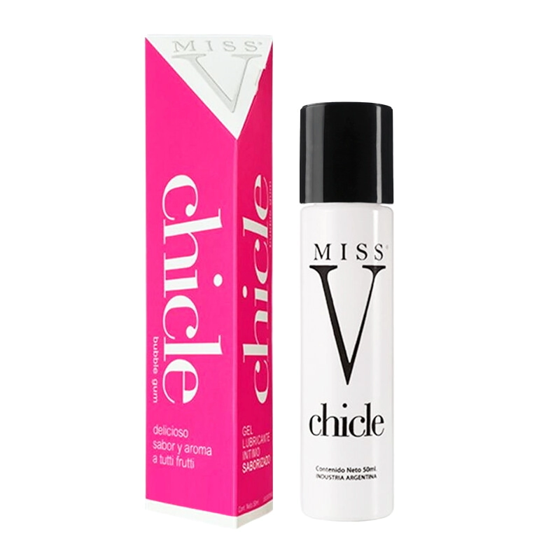 Gel Lubricante Saborizado Base Agua Miss V Chicle