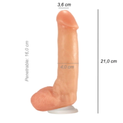 Dildo Consolador Realista Peter Nort Ventosa Vertebrado