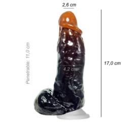 Dildo Consolador Realista Mini Kong Ventosa Vertebrado
